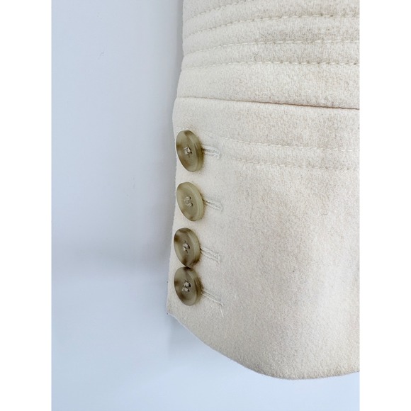 J .Crew Cream Wool Classic Lady Trench Peacoat Mid-Length 4 Vintage - Picture 8 of 16